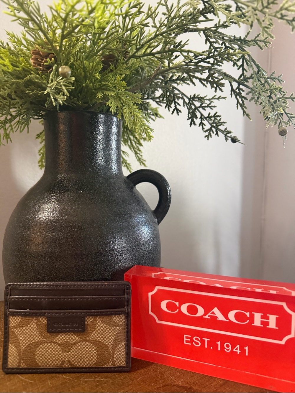 Coach Signature Slim Card Case